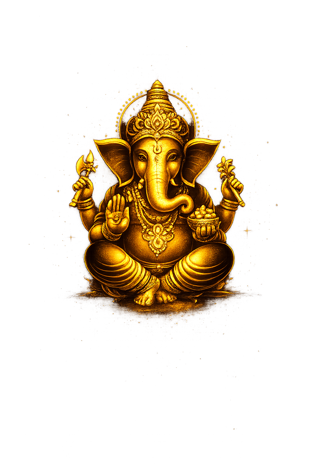 Golden Lord Ganesha blessing